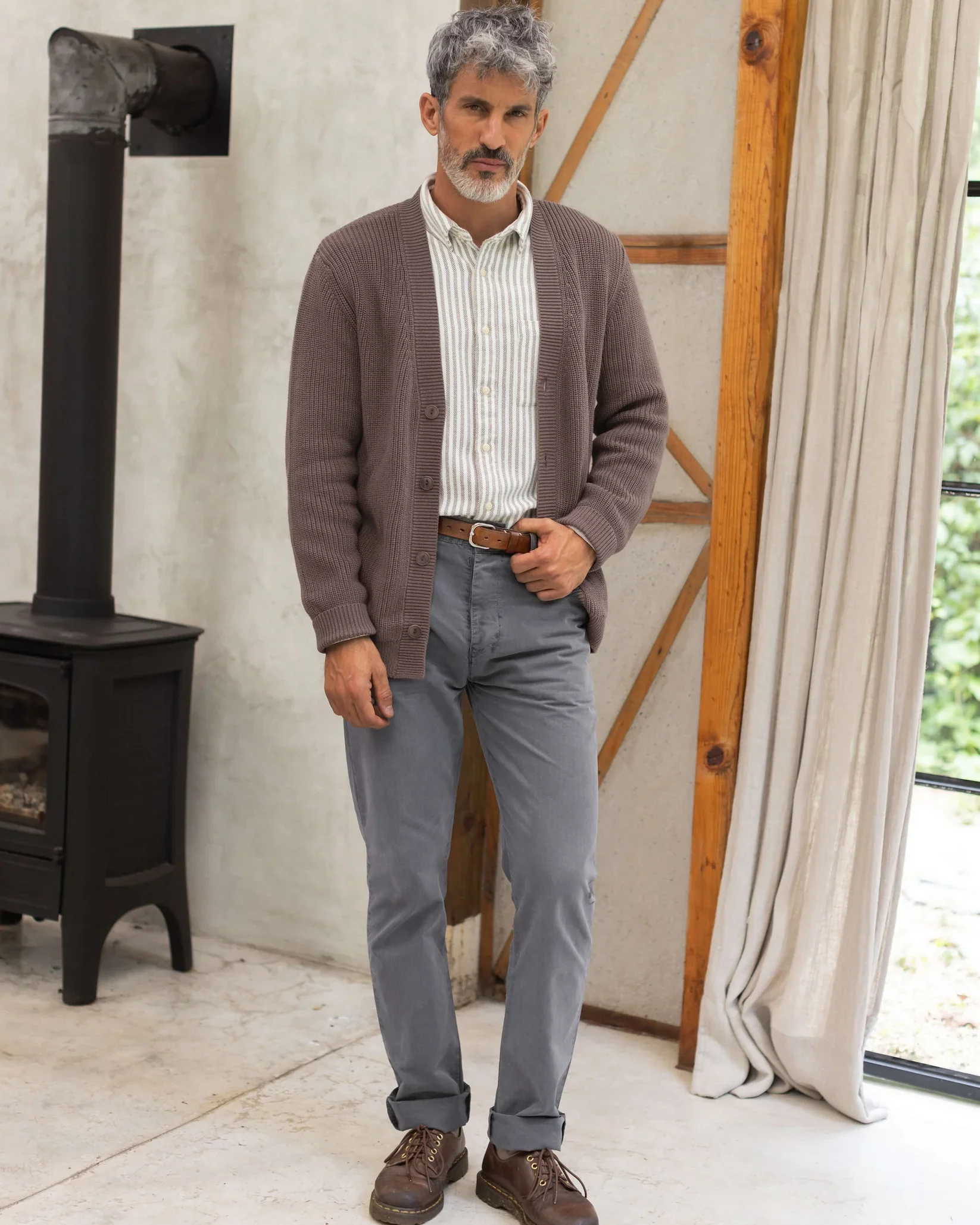 Alex Crane - Bay Cardigan in Coffee - Image 2