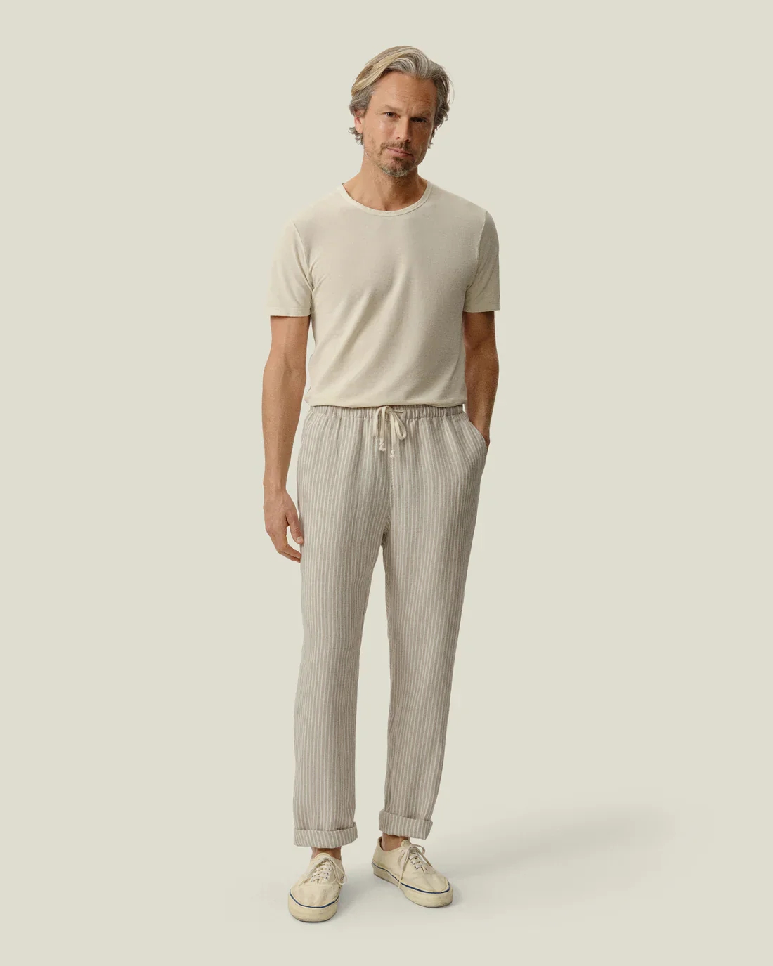 Alex Crane - Bo Pant in Salt Stripe - Image 3