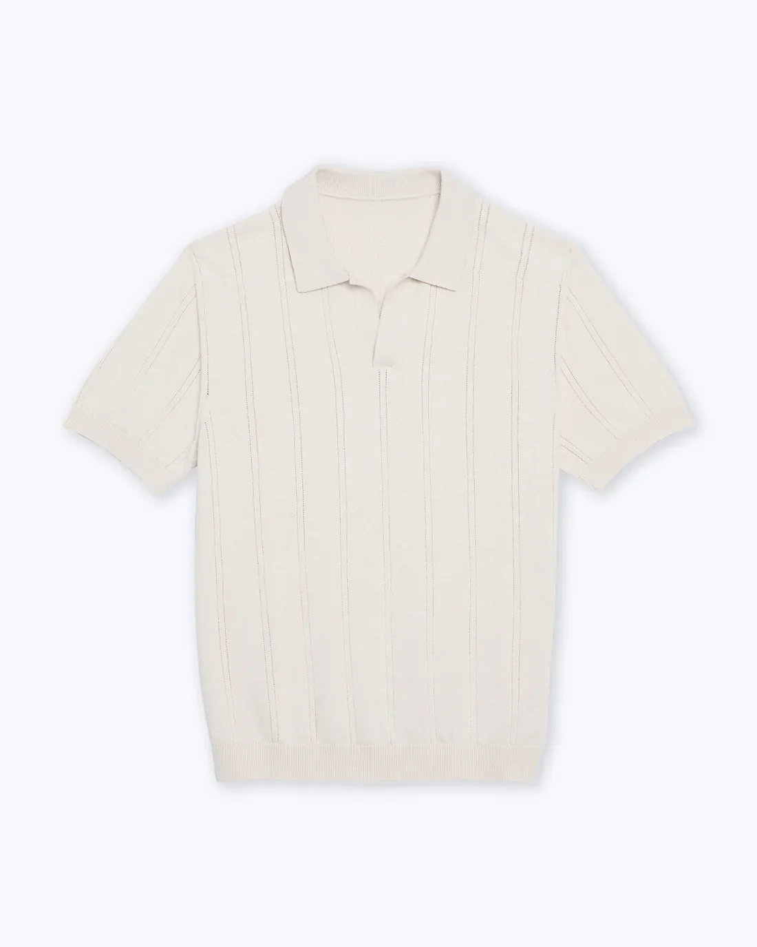 Alex Crane - Lolo Drop Needle Sweater Polo in Shell