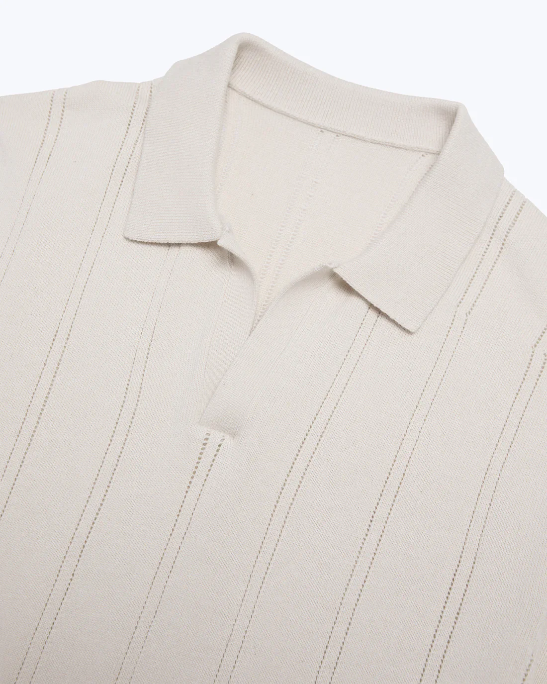 Alex Crane - Lolo Drop Needle Sweater Polo in Shell - Image 2