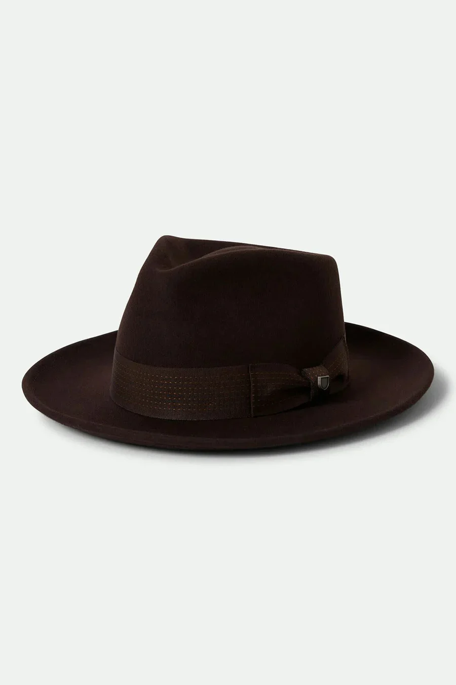 Brixton - Swindle Convertabrim Fedora in Dar Brown and Chocolate