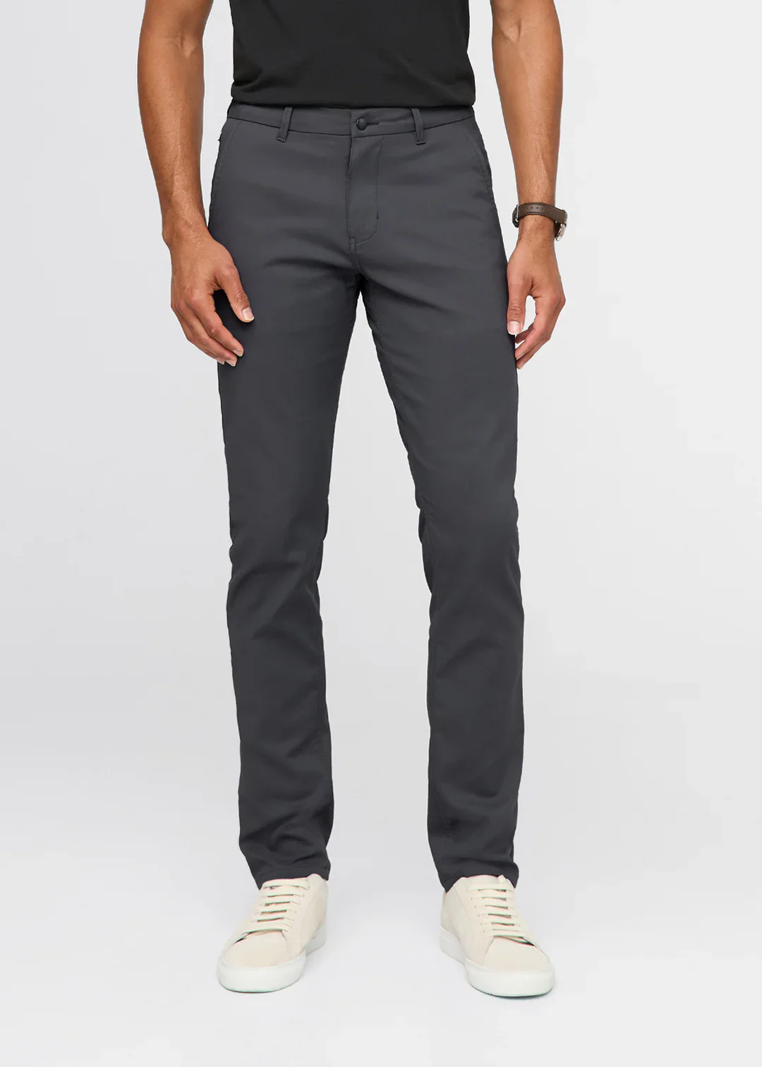 Duer - NuStretch Slim Straight Trouser in Charcoal