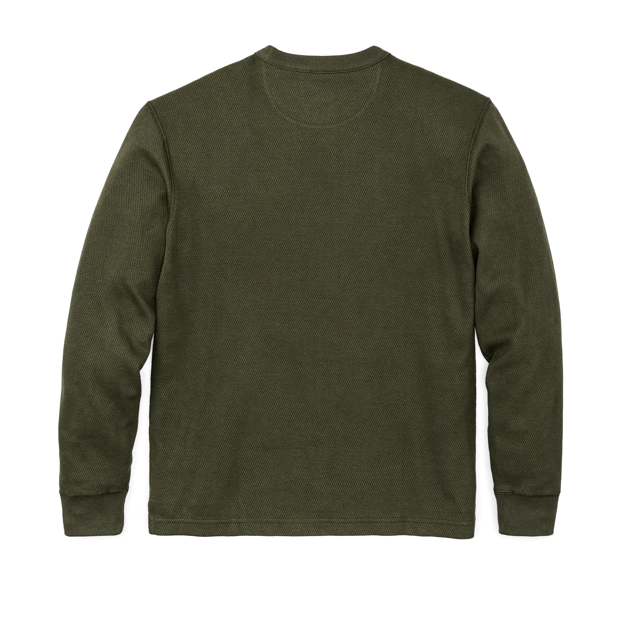 Filson- Waffle Knit Thermal Crewneck in Mossy Rock - Image 2