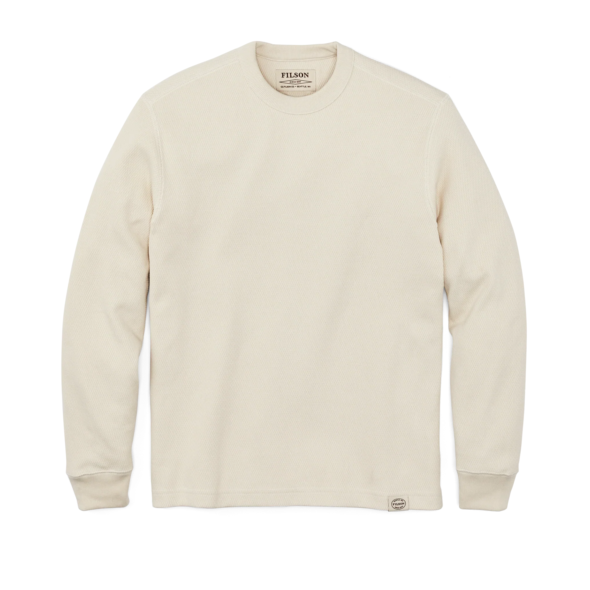 Filson- Waffle Knit Thermal Crewneck in Sand