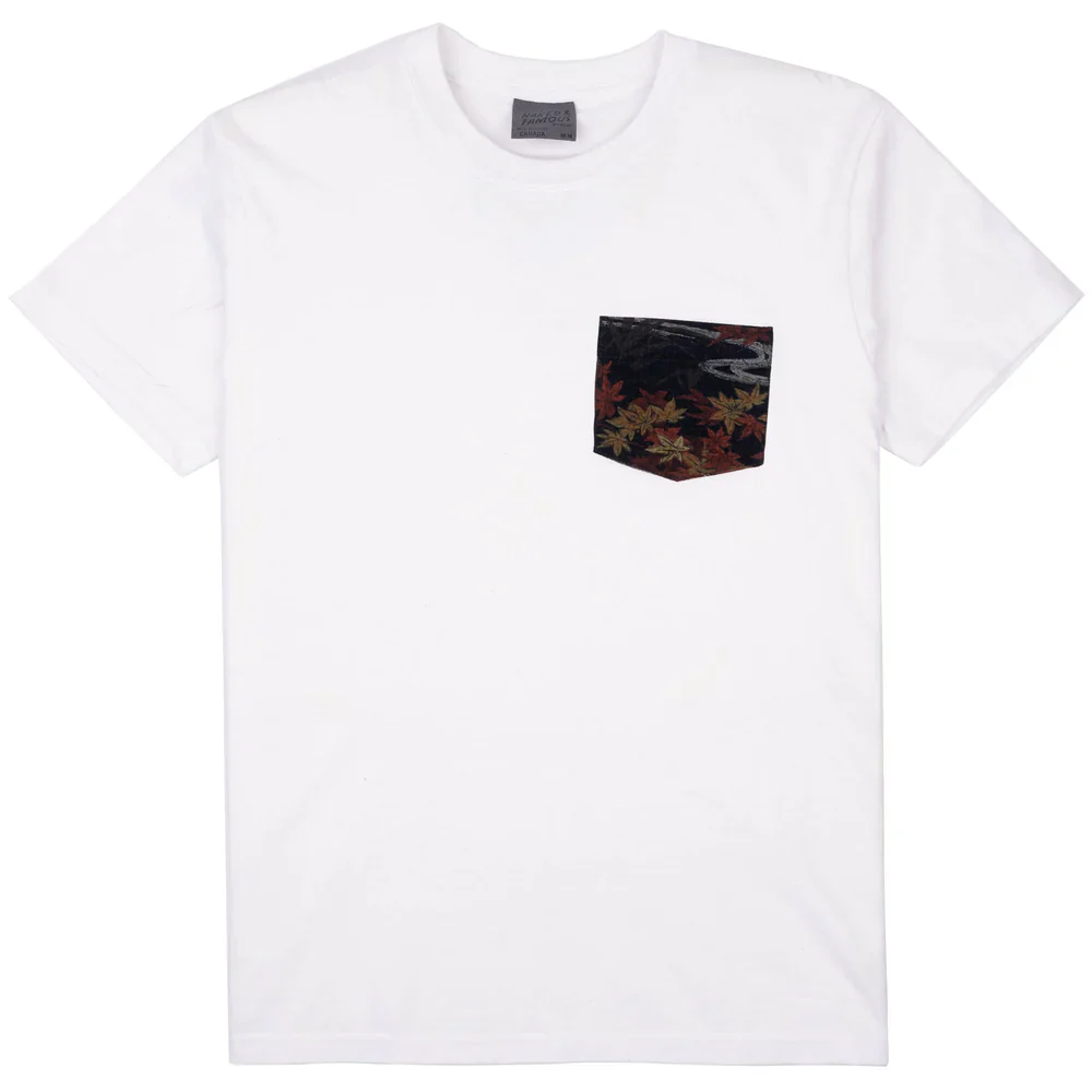 Naked & Famous - Pocket Tee: Printed Autumn in White