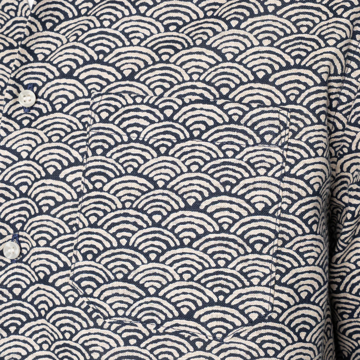 Naked & Famous - True Shirt in Indigo Seigaiha Waves - Image 5
