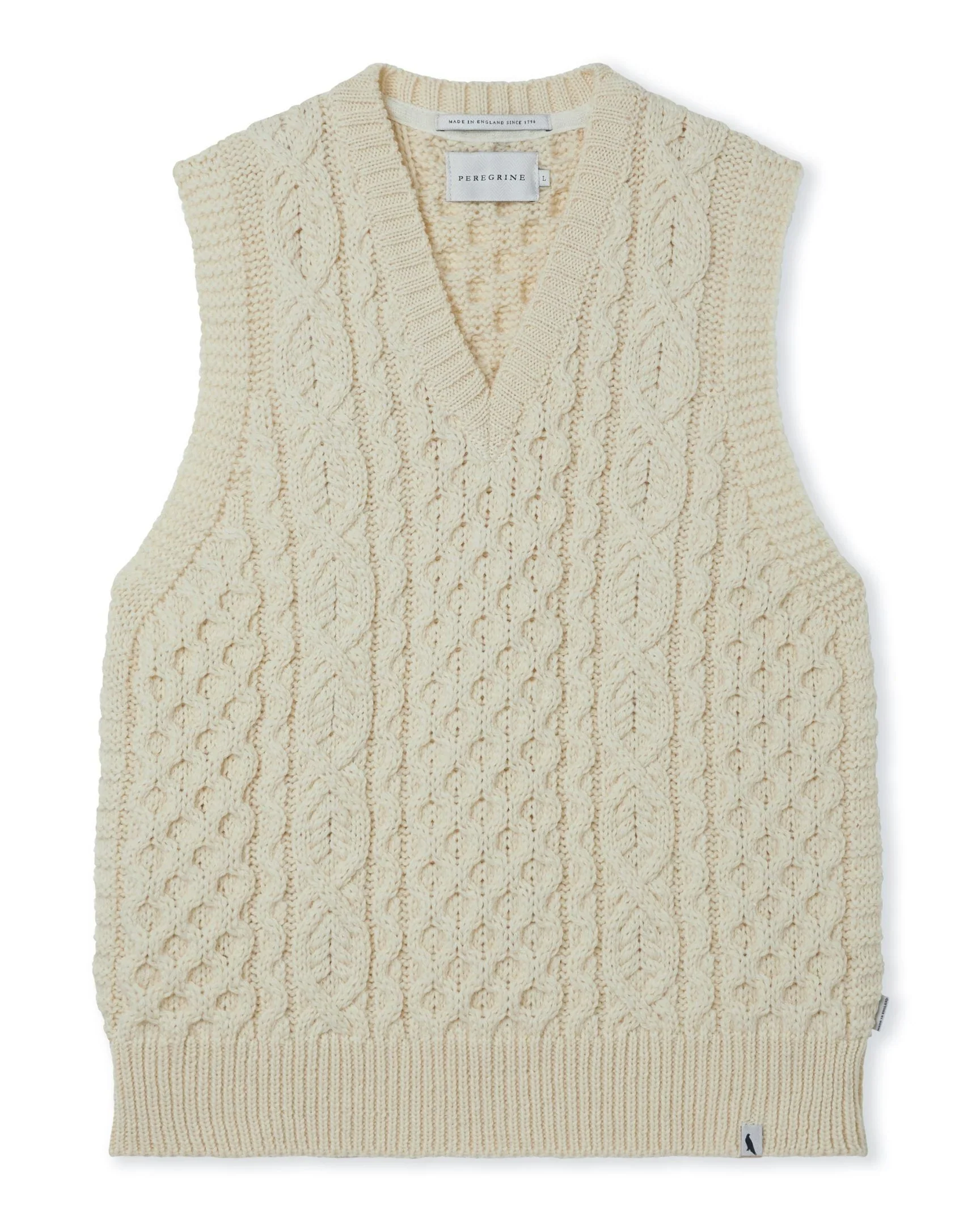 Peregrine - Hudson Aran Vest in Ercu