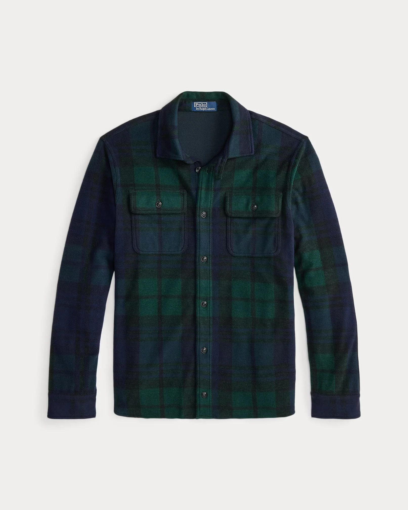 Polo Ralph Lauren - Knit Flannel Overshirt in Blackwatch Plaid