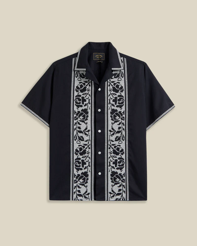Portuguese Flannel - Cross Stitch in Black