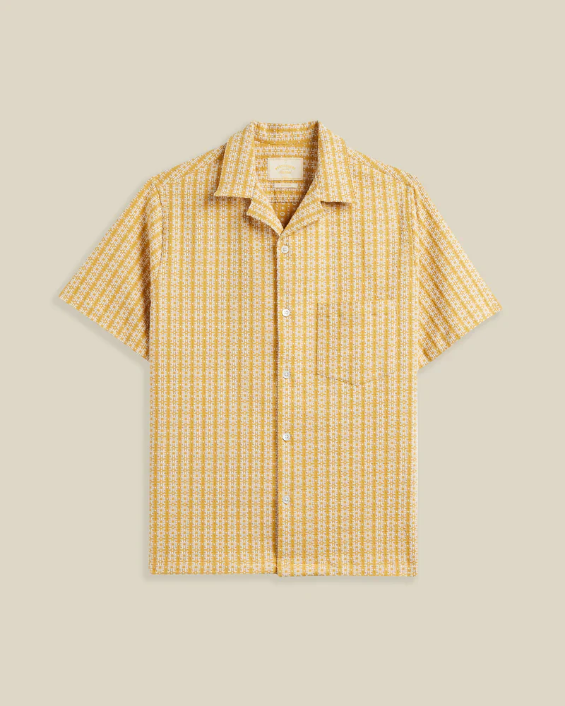 Portuguese Flannel - Polen Camp Collar in Yellow