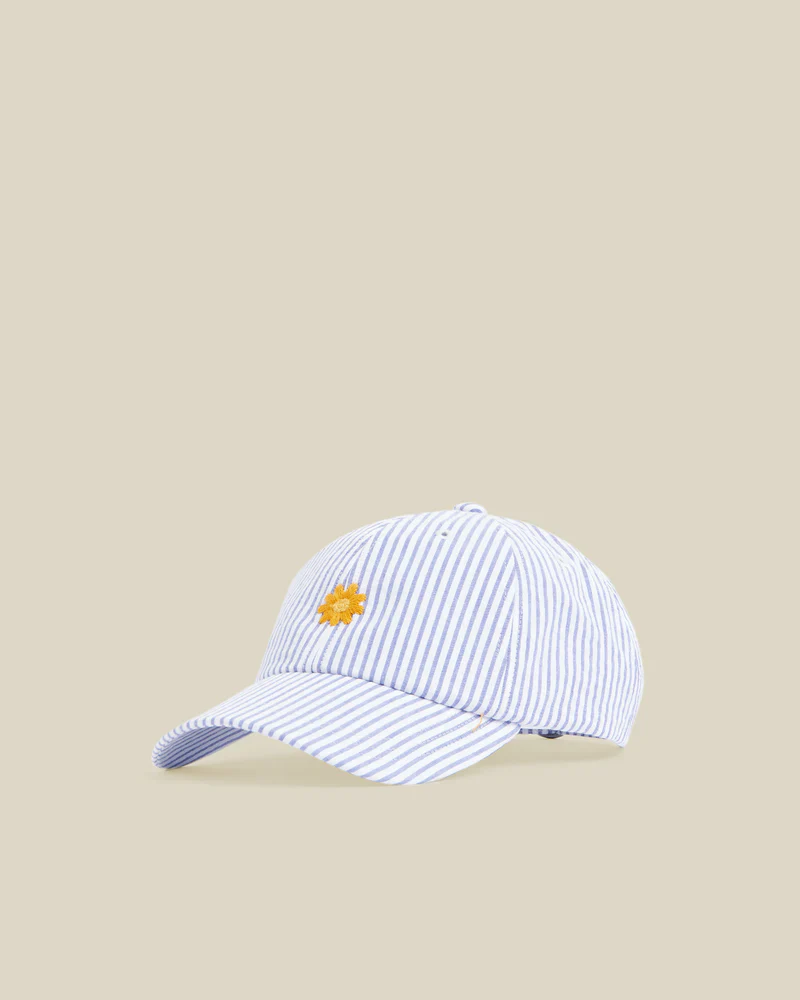 Portuguese Flannel - Seersucker Hat in Blue Stripe
