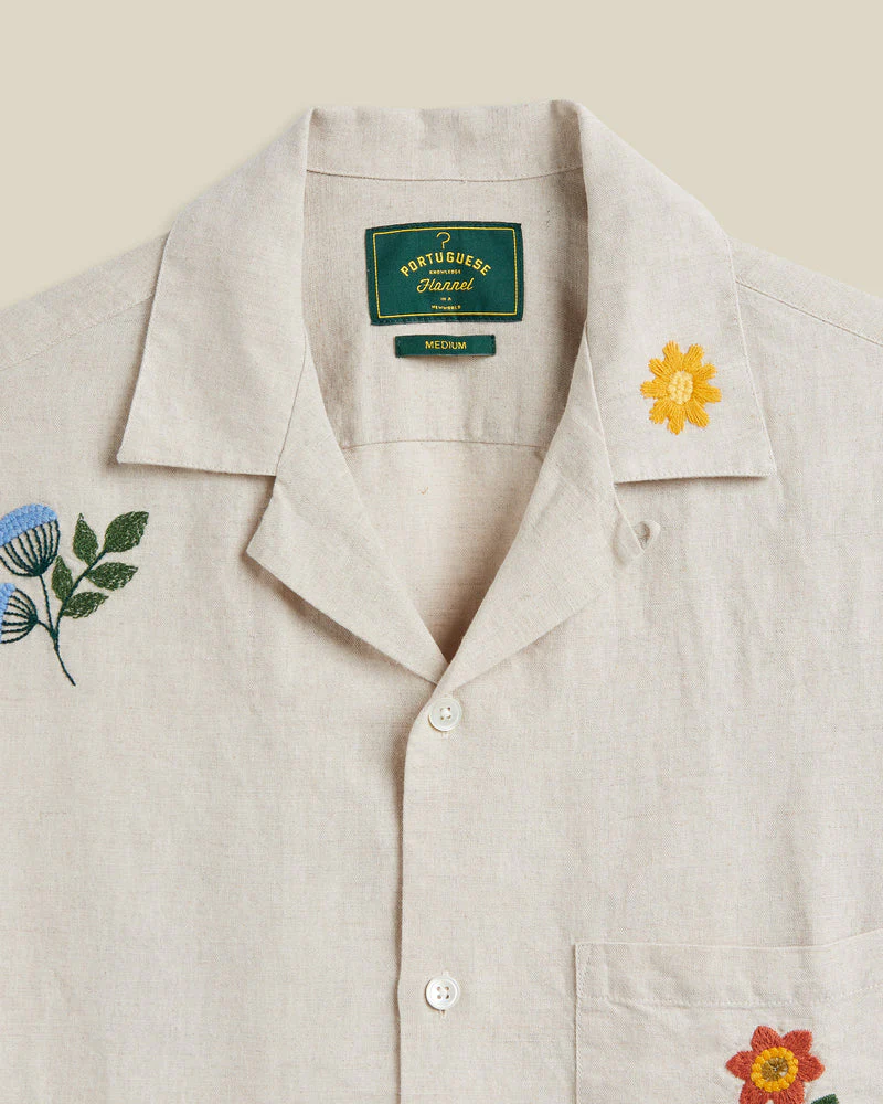 Portuguese Flannel - Spring Embroidery Camp Collar - Image 2