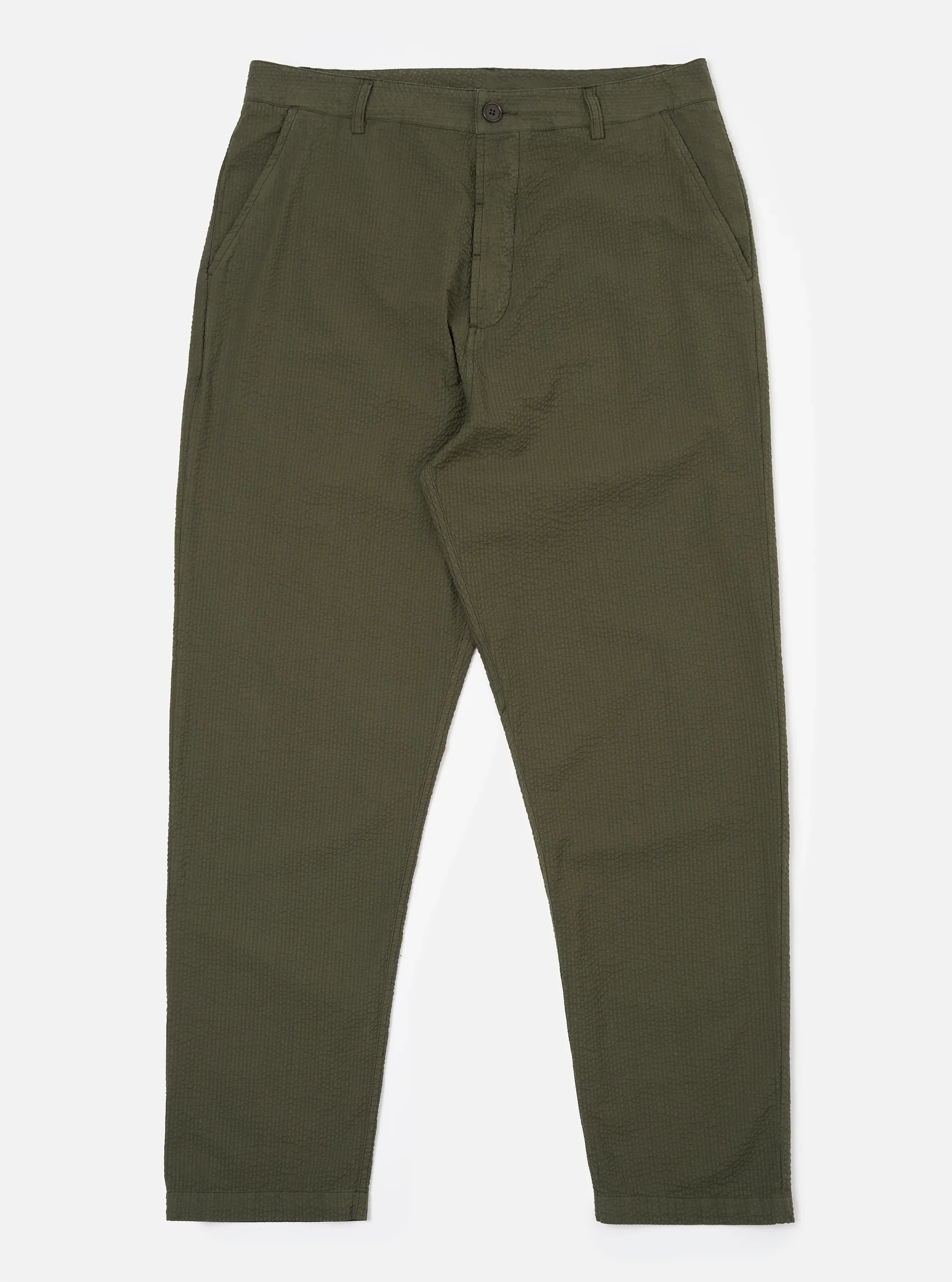 Universal Works - Merida Seersucker Military Chino in Olive