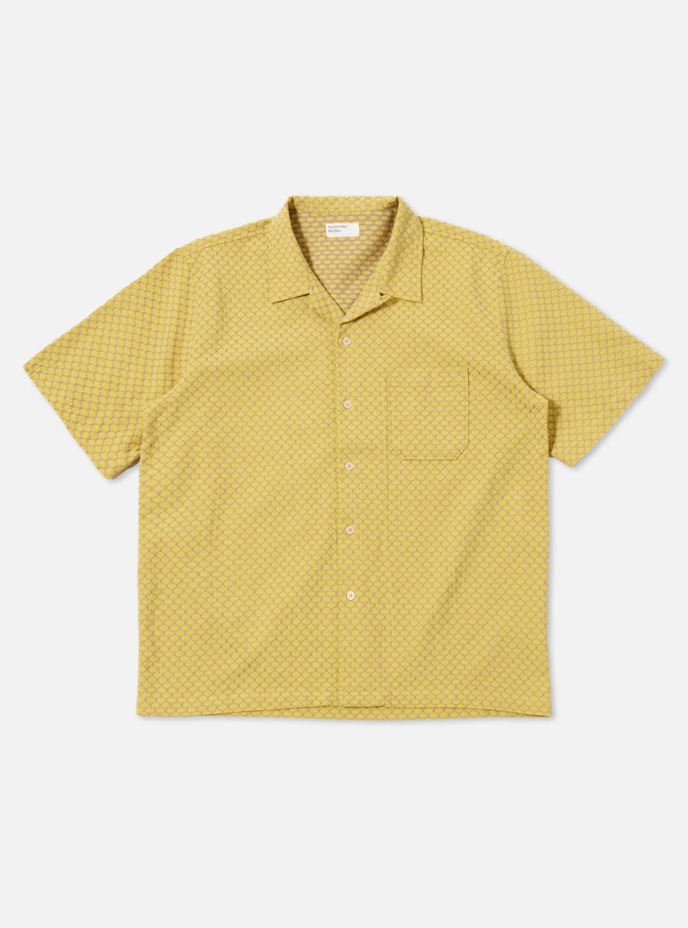 Universal Works - Road Shirt in Yellow Mykonos Cotton