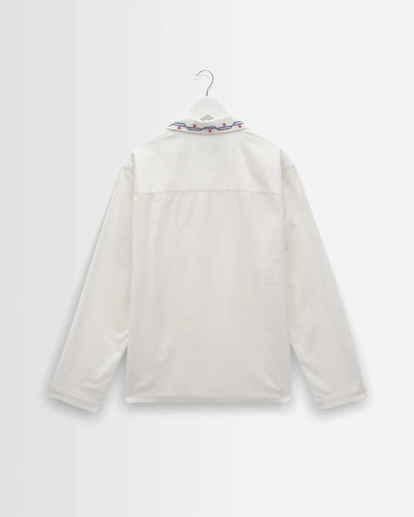 Wax London - Corey Pintuck Border Cotton-Linen Shirt in Ecru - Image 2
